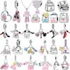 Romantisches Thema Echte Kupfer Lippenstift Schuhe Tasche Anhänger Rucksack Perlen Anhänger Passend für Damen Armband Halskette DIY Feiner Feiner Schmuck Geschenkartikel