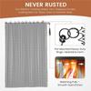A25F-Fireplace Screen Mesh 20X19in Fireplace Mesh Cuntain For Fire Stove Spark Guard,Hearth Metal Replacement Hanging Curtain