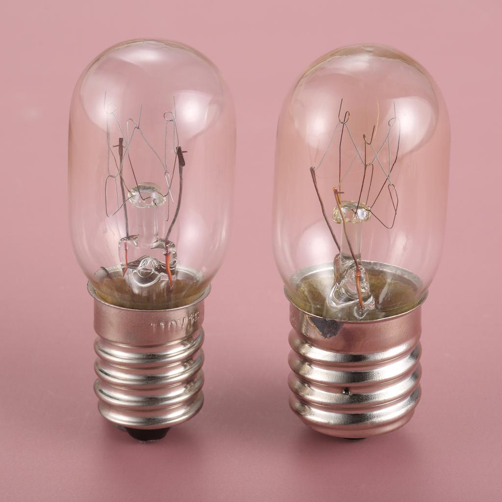 2Pcs 110V E14/E17 Sewing Machine LED Bulb Light Illuminate 15w 150lm Lamp for Singer Home Sewing Machine Push In Light Bulb Type