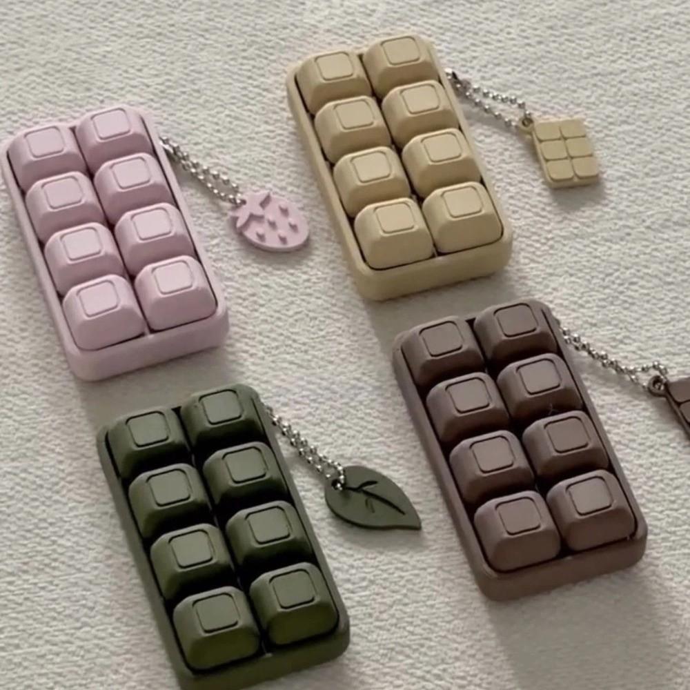 Key Cap Clicker Keycap Fidget Keychain 8 Keys Mechanical Keyboard Keychain Adults