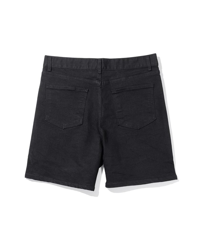 MASSNOUN Nor Wide Black Denim Shorts Msejp010-Bk