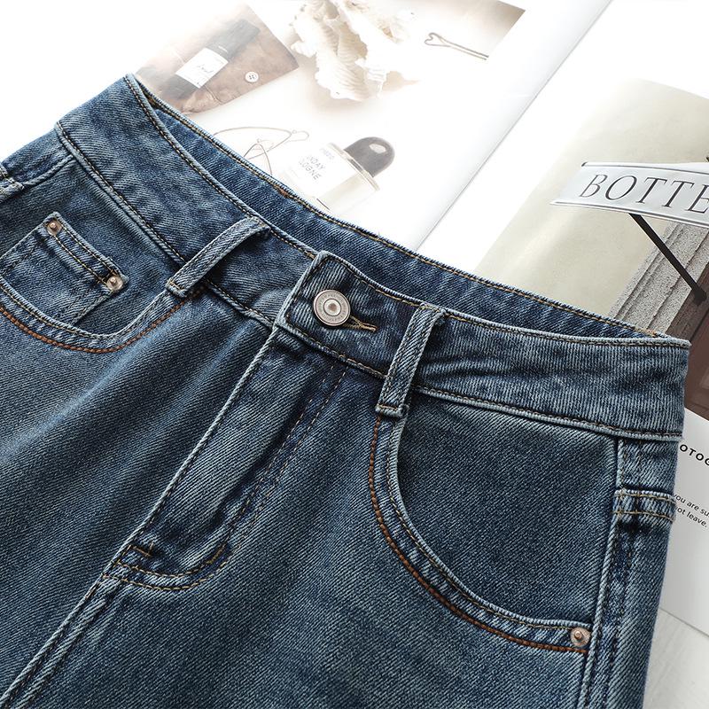 Women's 2025 American Retro Wide-Leg Jeans: Spring/Autumn Loose Drapey Floor-Length Pants