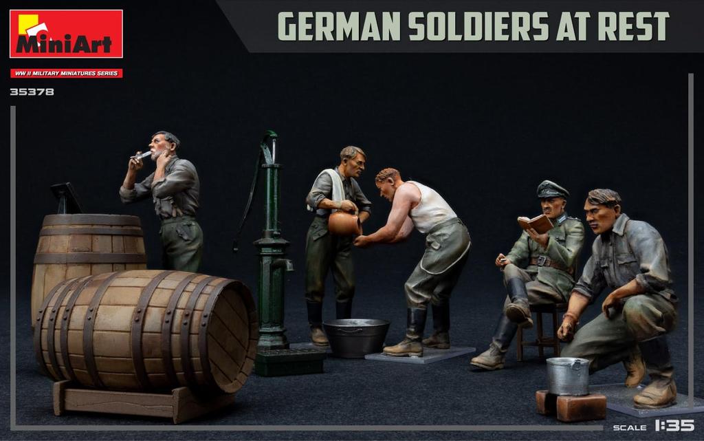 Miniart 1/35 Scale German Soldier Resting Special Edition Plastic Model MA35378