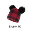 Parent-Child Christmas Hat Big Pompom Mother Kids Knit Beanie Cap Winter Warm Infant Bonnet Girls Boy Xmas Gift Baby Accessories
