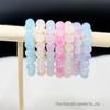 Gradient Glazed Glass Bead Bracelet - 12mm Ice Transparent Ring Wrap, Soft Disc Finish, Student Bracelet, Best Friend Gift