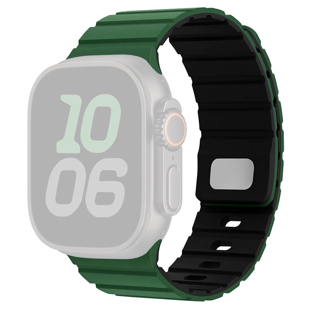 Silicone Band for Apple Watch Series 11 10 42mm/9 8 7 41mm/SE3 SE2 SE 6 5 4 40mm/3 2 1 38mm Magnetic Quick Release Strap