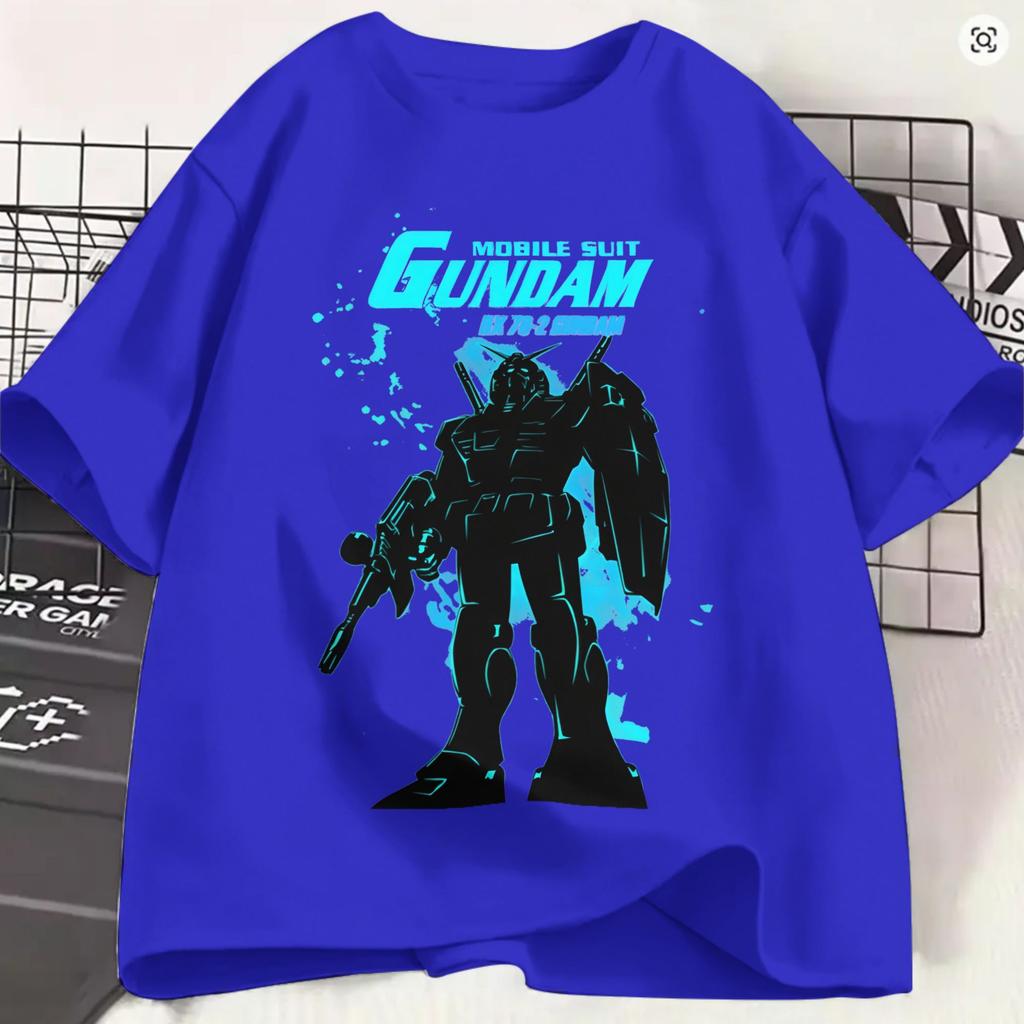 Gundam T Shirt Summer Pure Cotton T Shirts For Unisex Leisure Pattern Tshirt Short Sleeve Vintage Tees