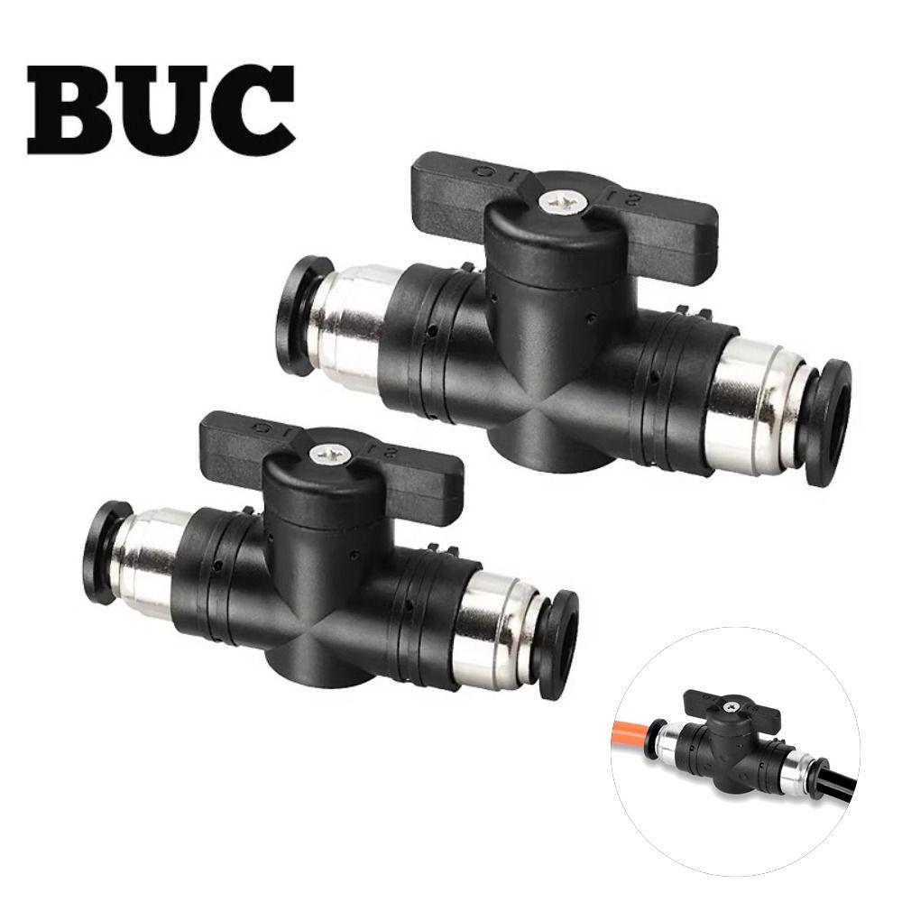 Hand Pneumatic Valve Black BUC Fitting Manual Switch Quick Joint Connector