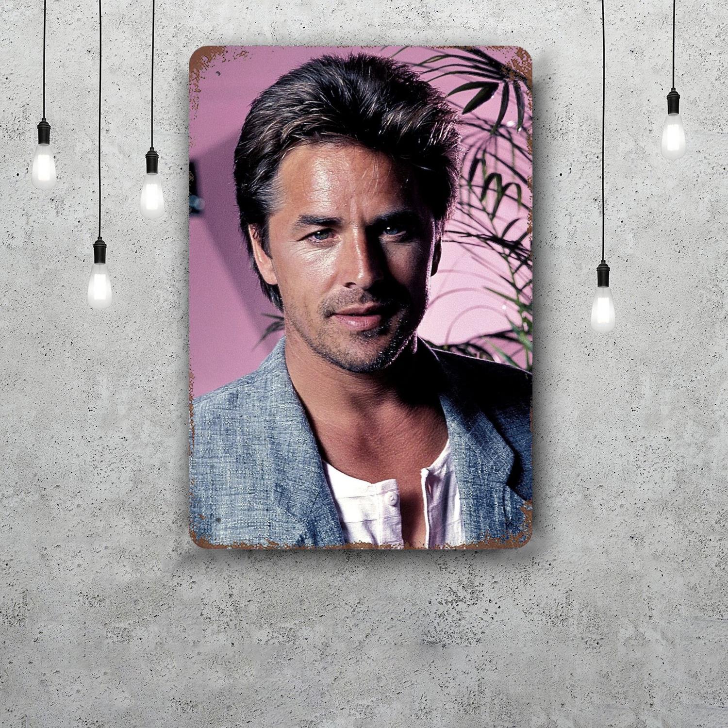 

Don Johnson Decor Vintage Metal Signs Tin Signs Captain Poster Decor for Bar Pub Club Man Cave Wall Decoration 20x30cm（7.8x11.8inch）