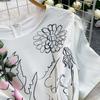2026 New Summer Women Floral Print Short Sleeve Midi Long Elegant Gorgeous Bridesmaid Cocktail Party Dress with Round Neck