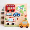 Montessori 3D Holzpuzzle Cartoon-Tiere Muster Puzzle Brettspiel Kinder Lernen Lernspielzeug Geschenke Ideal für Kinder