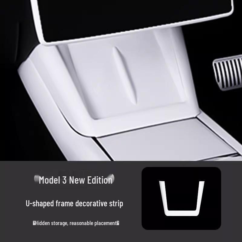 Tesla Model Y/YL/3 Center Console Dashboard Sticker - White Interior Decoration