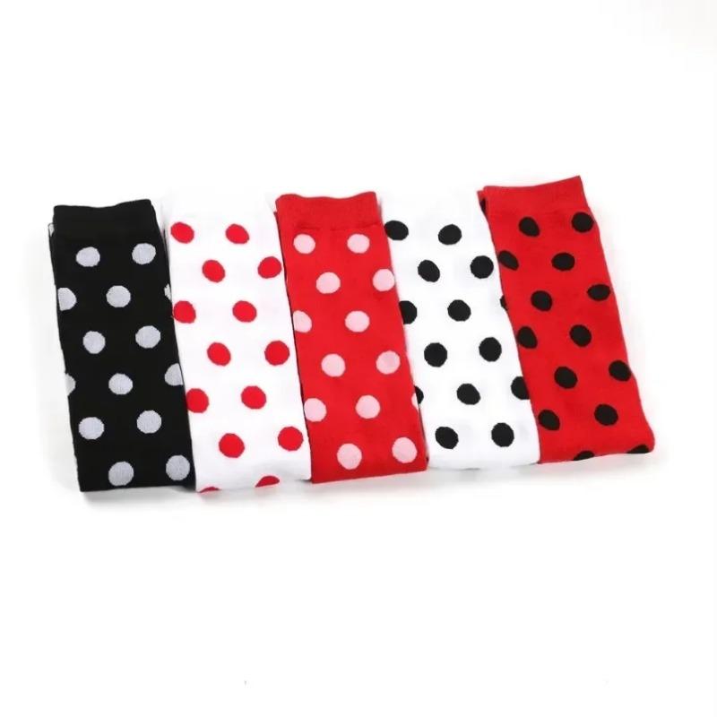 Long Socks Womens Over Above Knee Striped Thigh High Stockings Polka Dot Ladies Black White Pink Cosplay Lolita Harajuku Y2k