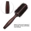 Solid Wood Tube Roller Round Comb Heat Resistant Anti Static Hairdressing Comb Hair Style Tool
