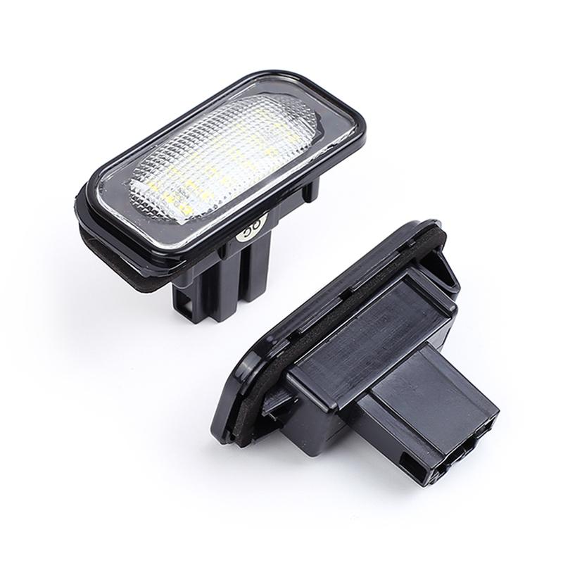 For Mercedes-Benz W203 4D Door Number lamp white 12V 2Pcs CanBus Error Free License Plate LED Light