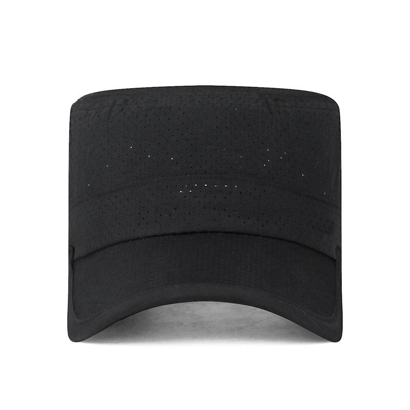 Summer Breathable Solid Color Sunscreen Quick-Drying Cap Adjustable Outdoor Sunshade Flat Top Cap