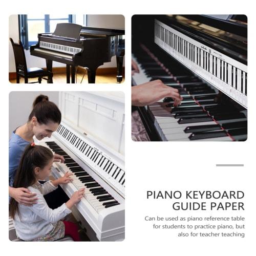 TENDYCOCO Piano Practice Sheets, Notebook, Keyboard Paper, 88-Key Piano Learning Labels, Foldable, Beginner's Keyboard Aid, Do-Re-Mi Stickers, Music S