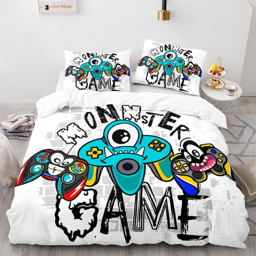 Digital Printing Three-Piece Gamepad Quilt Cover Size Quilt Cover 3D