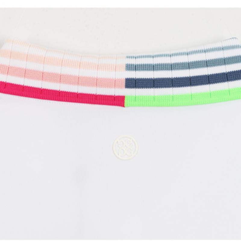 Zippor Women S Lip Pleated contraSt Collar Silky Tech Nylon Long Sleeve Polo