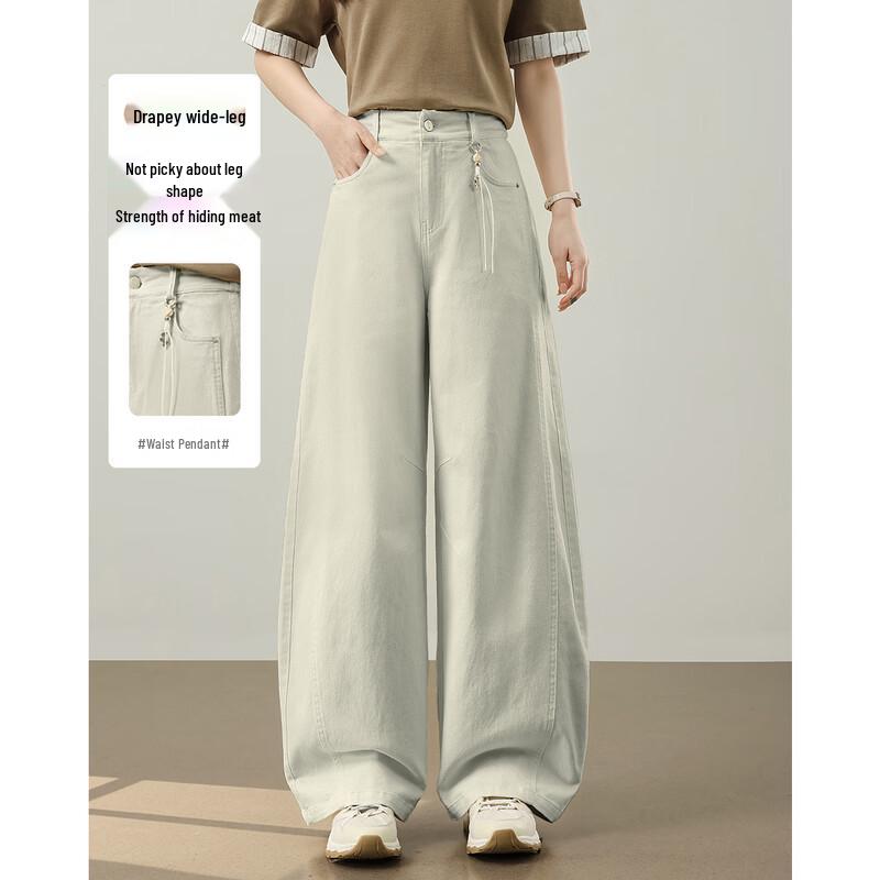 TERRE BLEUE Women s Relaxed Fit Wide-Leg Jeans 30