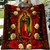 Immaculate Heart of Mary Print Decorative Throw Blanket for Sofa, Bed, Home Decor, Office, Travel, and Unique Gift