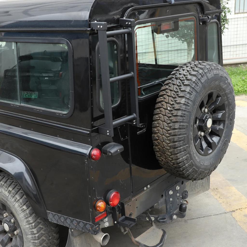 For Land Rover Defender 110 130 2004-2018 Car-styling Aluminum Alloy Car Rear Tail Door Ladder Climbing Car Accessories