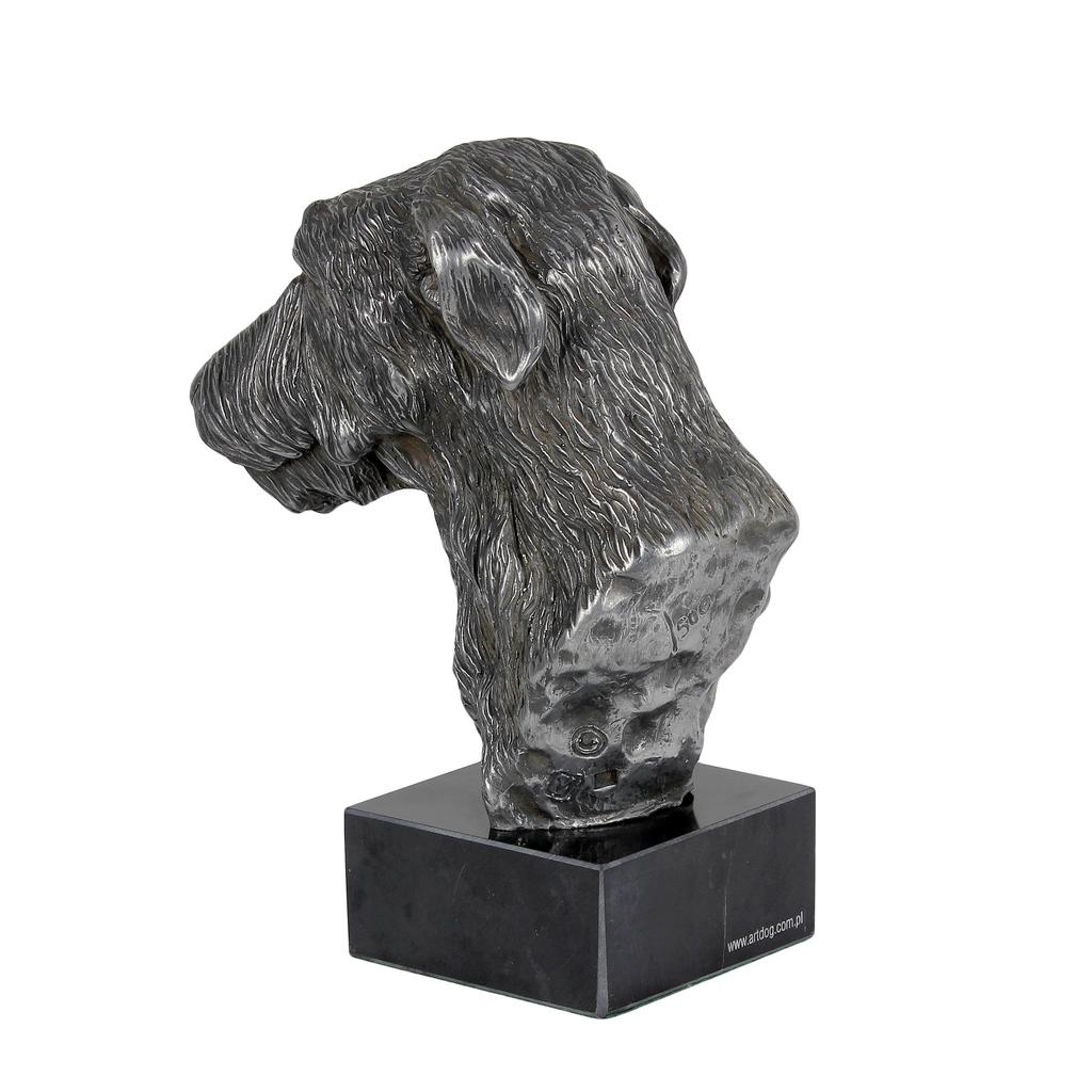 Deerhound, Scottish Deerhound - Figurine On Marble, Covered with Silver Metal, Handmade, Brand Art-Dog