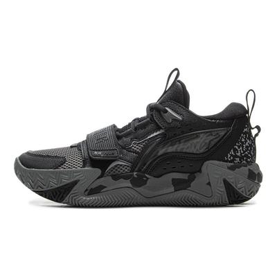 Li Ning Kids Unleashed Team Comfortable Versatile Trendy Low-Top Basketball Shoes Kids Basketball Shoes Black Gray YKBV016-7