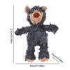 Dog Companion for Chewers Indestructible Bear Toy Resistant Squeaky Dog Toys Heavy Chewers Stuffed Plush Dog Toys for Aggressive