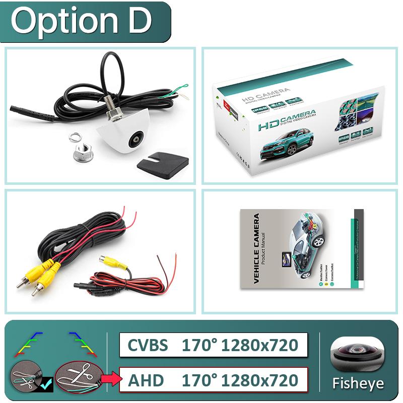 GreenYi 170 Degree AHD 1920x1080P White Vehicle Rear View Camera Metal Body Car Reverse Fisheye Lens Camera