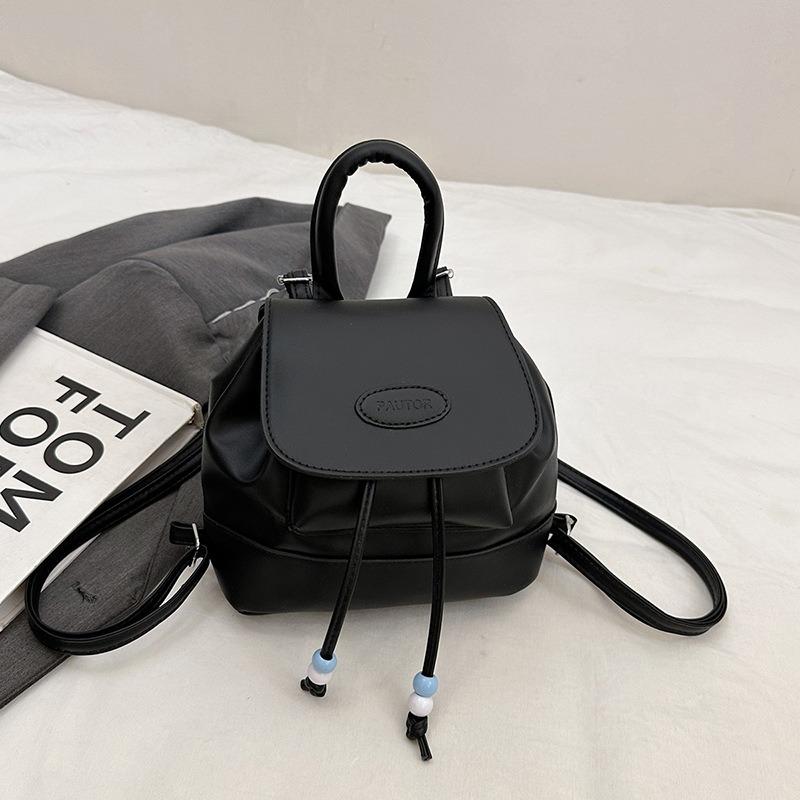 

New retro fashion solid color backpack women s bag autumn leisure tide simple travel small backpack tide