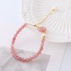 Erdbeerkristall-Armband Perlenarmband. Armreifen Damen Mode Schmuck Zubehör Geschenk
