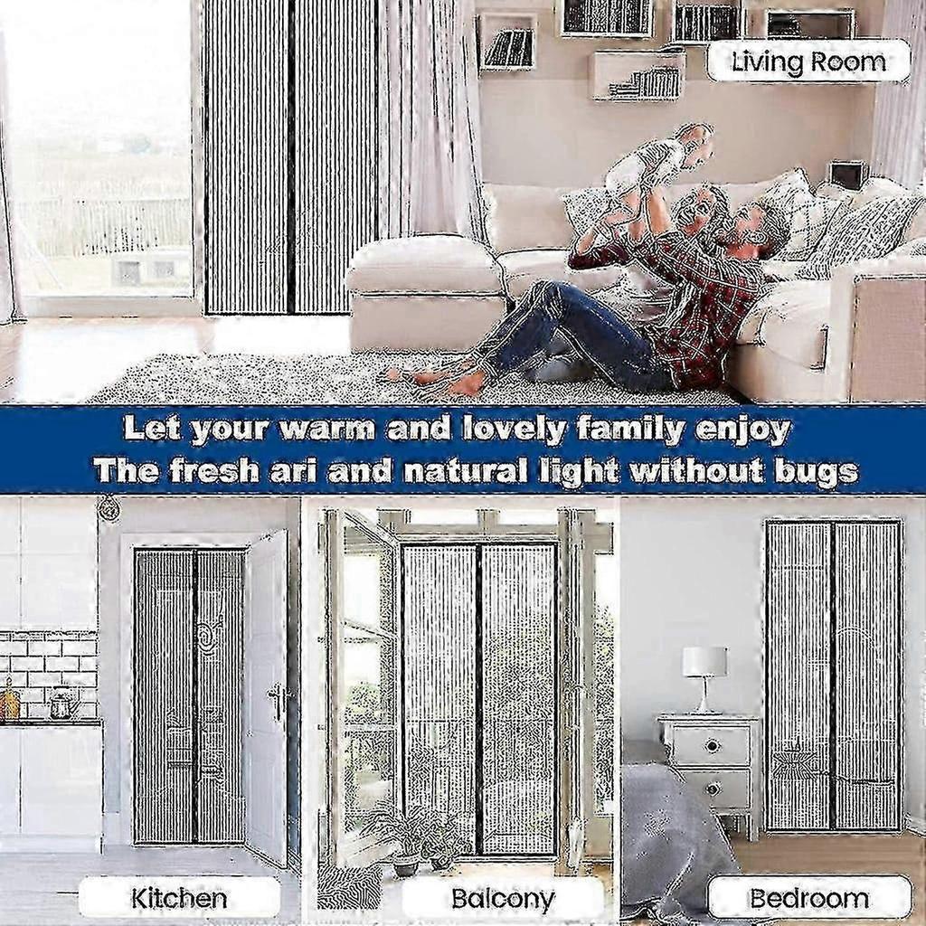 120x210 cm Mosquito Net Door with Magnetic Closure