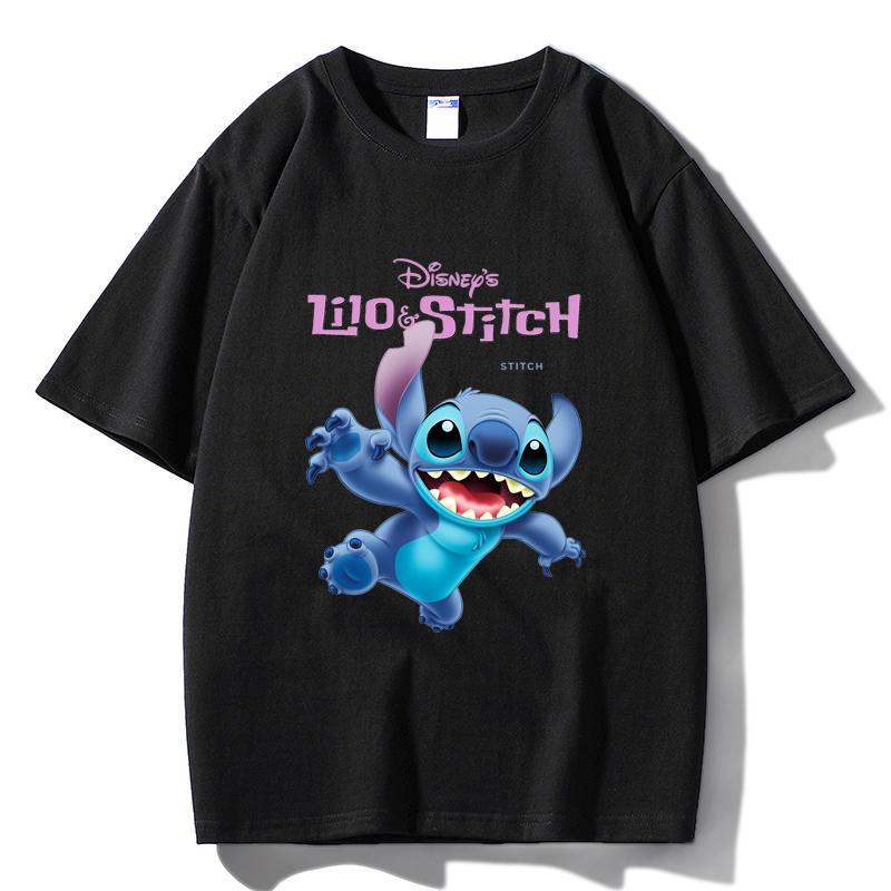 

M31 MINISO 2026 Summer Men Women Print Oversized T-shirt Casual Cotton Tee XS чёрный