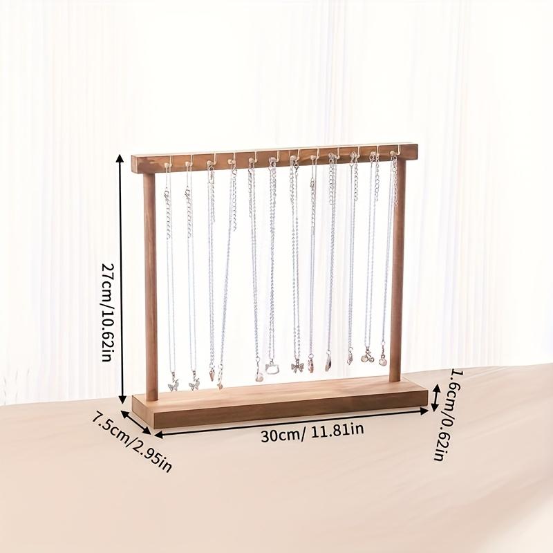 

1 шт. Подставка для украшений с прочным деревянным основанием - Органайзер для ожерелий, серег, браслетов - Элегантные перекладины - Идеально подходит для дома 24 hook