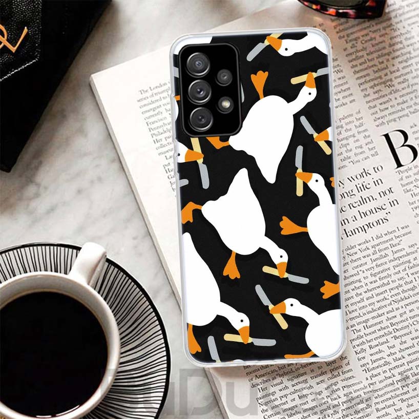 Cartoon Duck Goose Game Phone Case For Samsung Galaxy A15 A14 A54 A13 A53 A12 A52S A55 A22 A23 A24 A32 A33 A34 A25 A35 A03S A04S