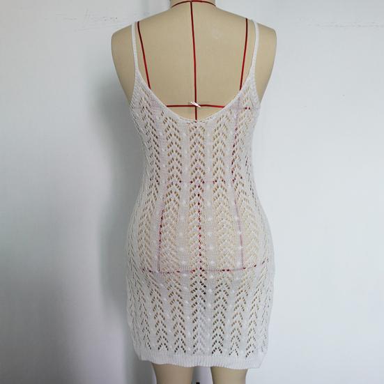 Copricostume da spiaggia sottile senza maniche anti-UV favoloso copricostume da spiaggia con scollo a U