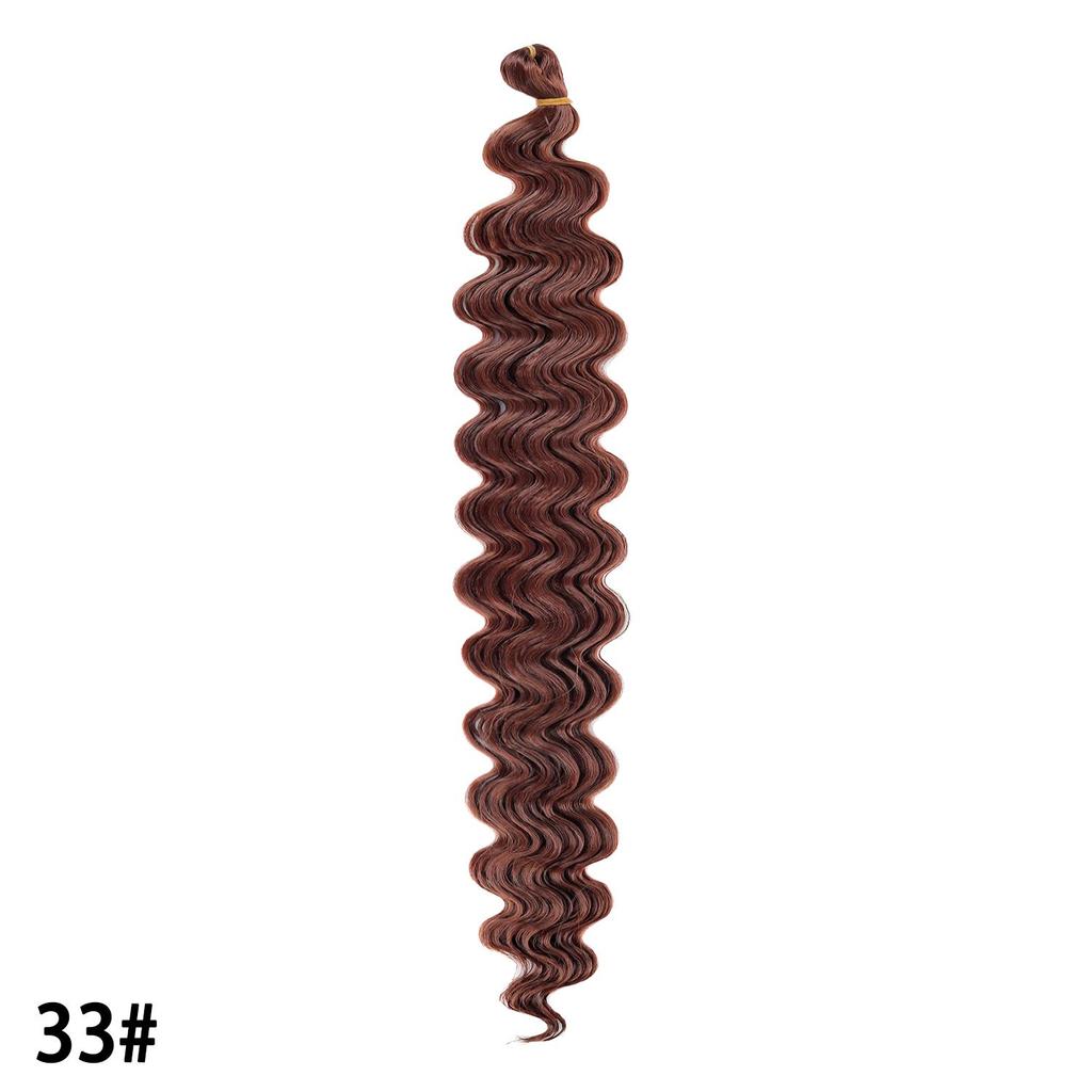Crochet Hair 30inch 150g Boho Curly Wavy Braiding Hair Deep Water Ocean Wave Black Synthetic Bohemian Braids For Women Girls