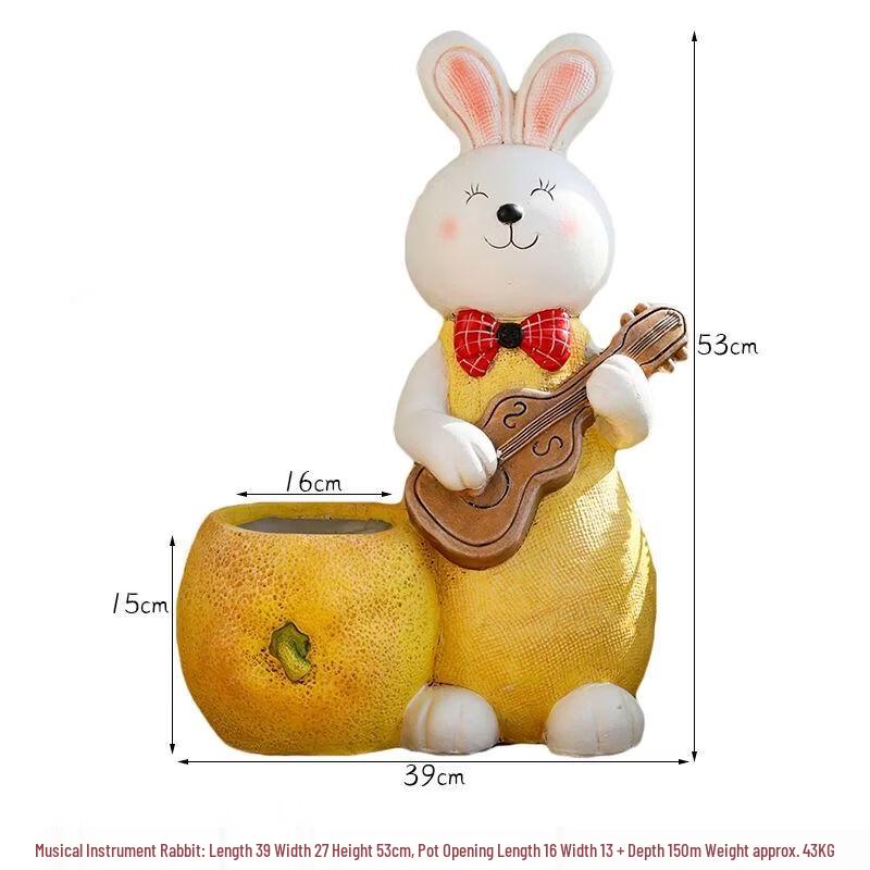 Cute Cartoon Rabbit Garden Ornament