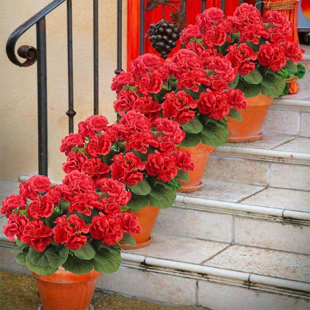 DIY Wreath Begonia Artificial Flower Silk Petals Faux Flower  Home Decoration