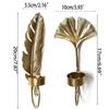 Pendant Candlestick Holder Metal Golden Leaf Candlestick Exquisite Candlestick  Candle