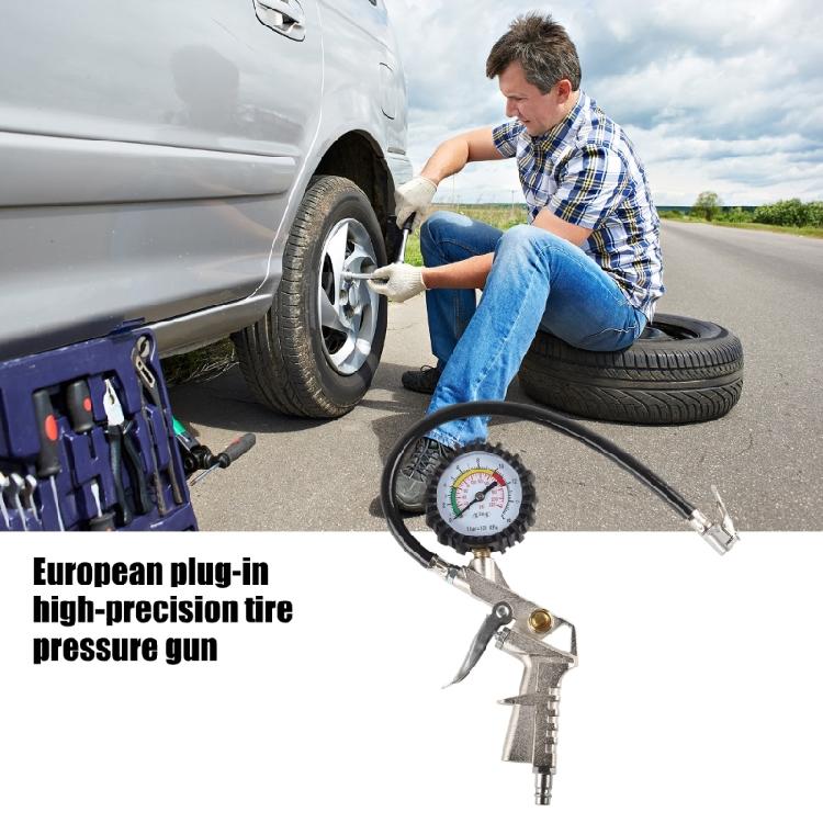 Digital Display Car Truck Tire Pressure Tool European Standard Valves Fit For Quick Measurement And Aluminum Body