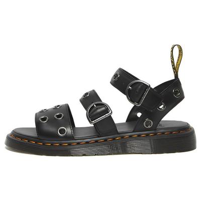 Sandali Unisex Gryphon Series in Pelle con Anello in Metallo Britannico Nero 27504001