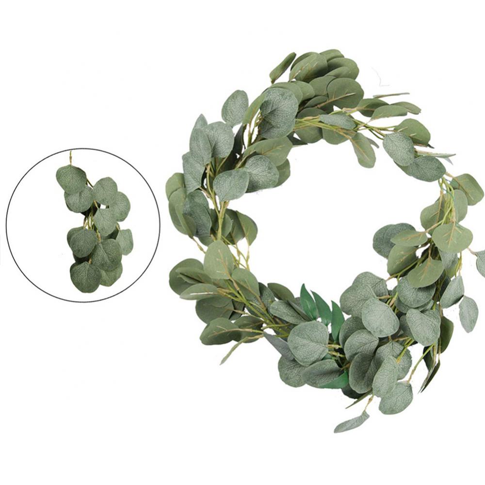 Artificial Eucalyptus Garland and Willow Vine Branches Leaf Garland String Door Green Garland Indoor and Outdoor