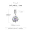 925 Silver Charms Bead CZ Zircon Spinning Colorful Lotus Dangle Fit Original Bracelet DIY Women Jewelry