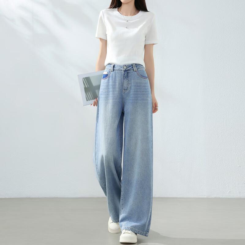 Betu Women's Loose Fit High-Waist Wide-Leg Jeans