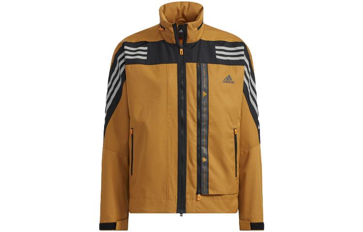 Adidas Jackets Men s Wheat Brown Stand Collar Moderate Other HE9910 XXL