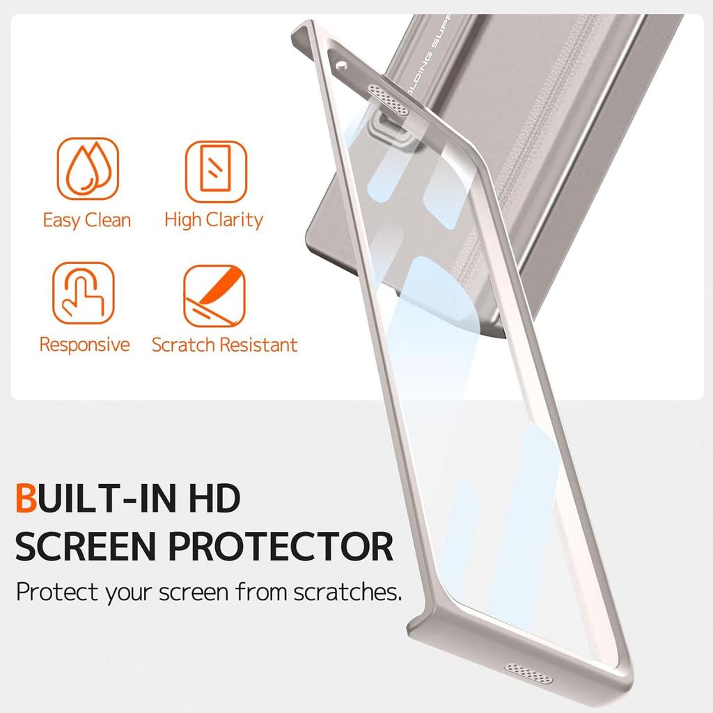 NINKI for Samsung Galaxy Z Fold 6 Case with S Pen & S Pen Holder & Adjustable Kickstand, Z Fold6 Case Magnetic Hinge Screen Protector Galaxy Fold 6