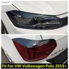 Für VW Volkswagen Polo  -  Auto Front Hinten Scheinwerfer Nebelscheinwerfer Lampe Augenbraue Augenlid Abdeckung Zierleiste Schwarzes Zubehör Außenkit