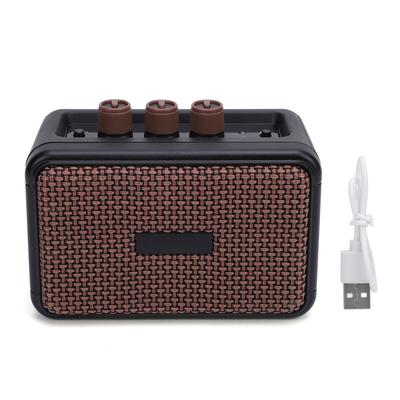 E-Gitarrenverstärker 6,35mm Schnittstelle Eingebaute Doppellautsprecher Bluetooth Tragbarer Gitarren-Combo